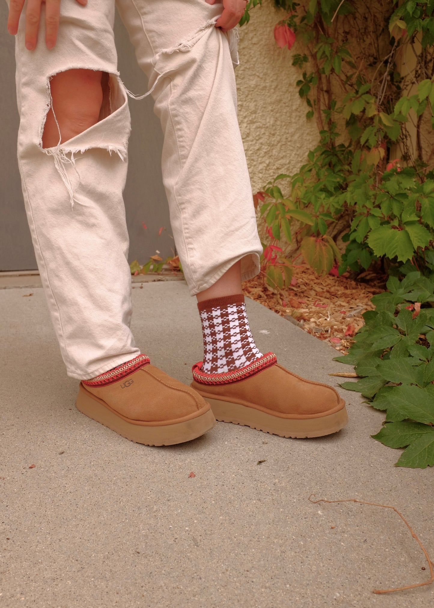Brown Pixel Gingham